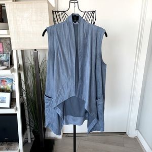 Jones New York Blue Draped Vest